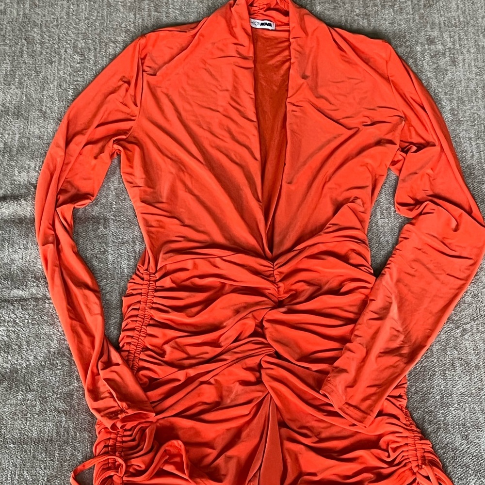 🔥🧡Fashion Nova Orange Romper size L